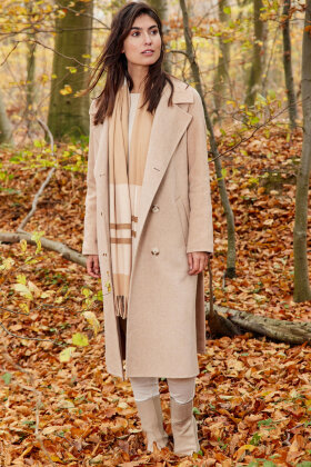 SOYACONCEPT - Sc-Asta 2 Uldjakke - Uldfrakke - Beige-Off White SOYACONCEPT - Sc-Asta 2 Uldjakke - Uldfrakke - Beige-Off White