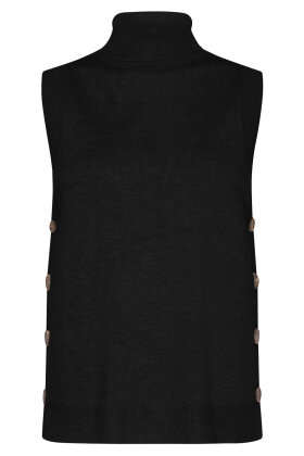 SOYACONCEPT - Sc-Dollie 694 - Strikket Rullekrave Vest - Sort SOYACONCEPT - Sc-Dollie 694 - Strikket Rullekrave Vest - Sort