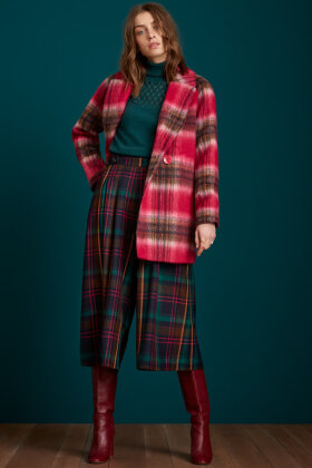 KING LOUIE - Amelie Coat Brody Check - Uldjakke - Pink KING LOUIE - Amelie Coat Brody Check - Uldjakke - Pink
