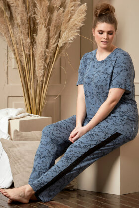 ZHENZI - Aini 451 Pyjamas Bukser - Blå ZHENZI - Aini 451 Pyjamas Bukser - Blå