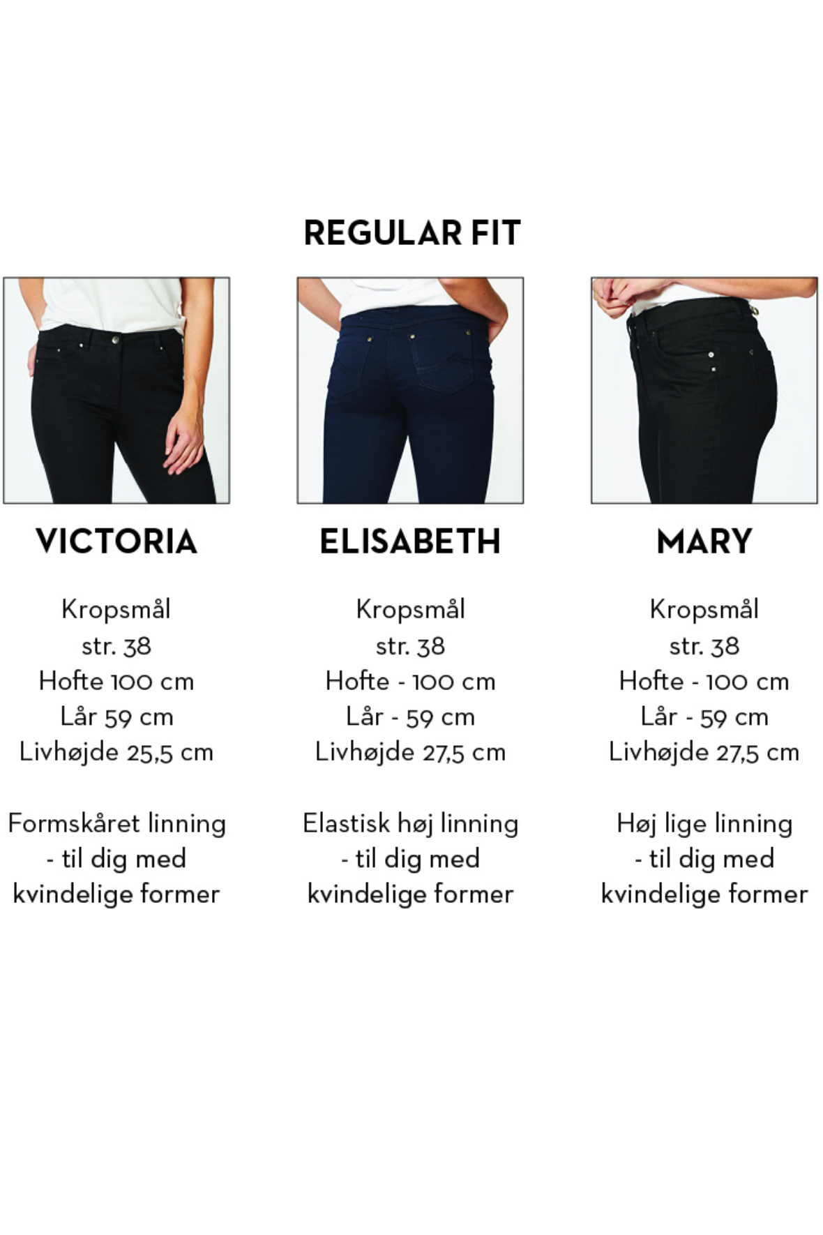 Brandtex Elisabeth jeans - regular curvy fit - taljet - DAME Hos Lohse