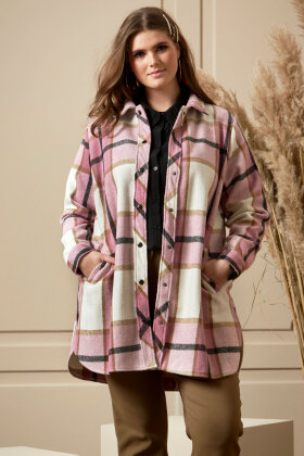 ZHENZI - Rubie 483 - Trendy Ternet Let Jakke - Pink ZHENZI - Rubie 483 - Trendy Ternet Let Jakke - Pink