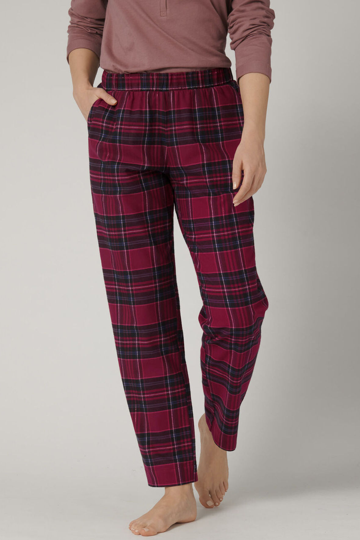 Triumph Boyfriend pyjamas bukser Mix & Match rød DAME Hos Lohse