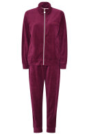 Micha - Stribet Cool Velour Sæt - Bordeaux Micha - Stribet Cool Velour Sæt - Bordeaux