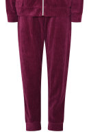 Micha - Stribet Cool Velour Sæt - Bordeaux Micha - Stribet Cool Velour Sæt - Bordeaux