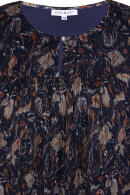 Zhenzi - Pluma 228 - Chiffon Print Bluse - To Lag - Mørkeblå