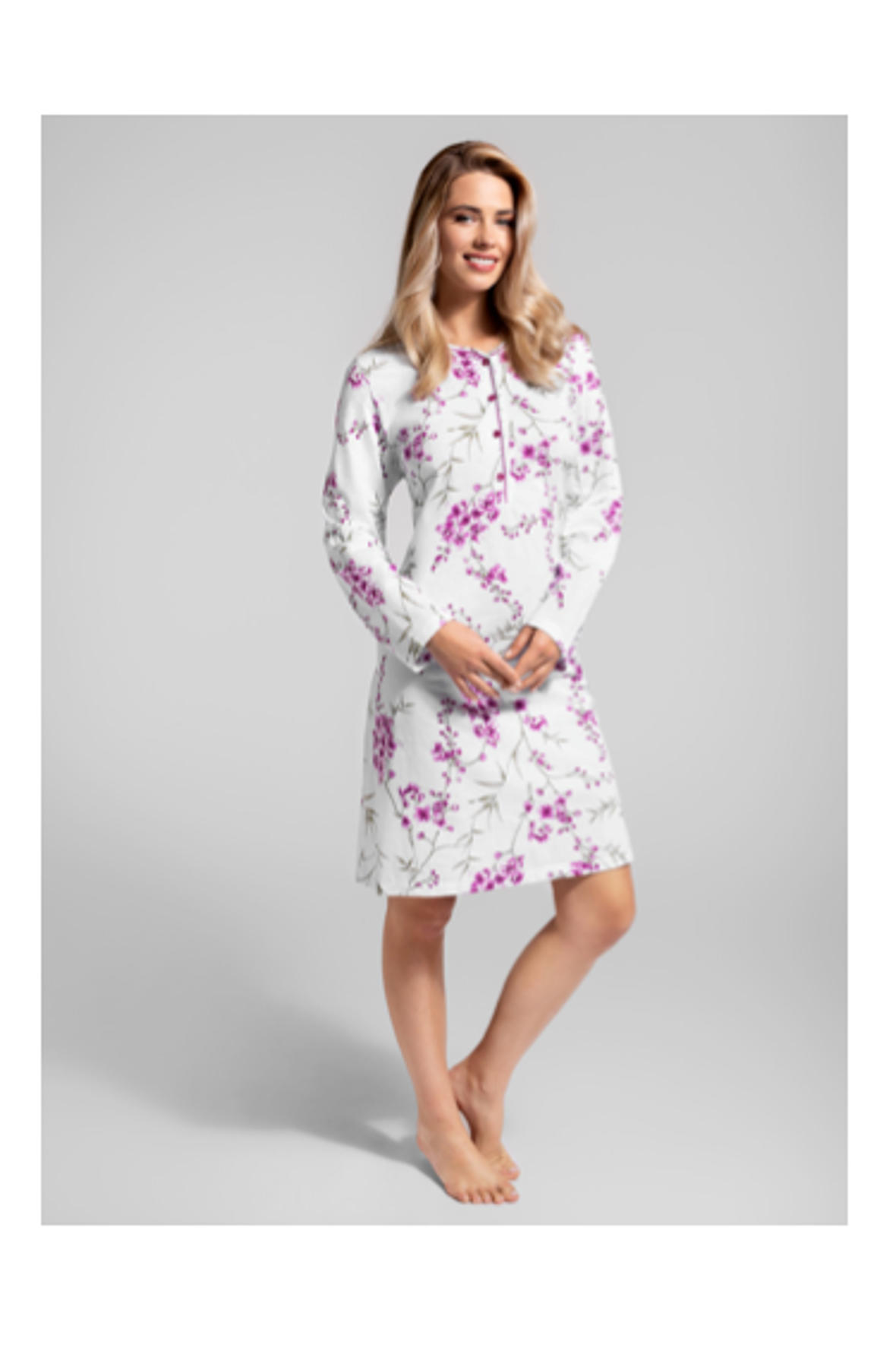Silvana Cybele natkjole med floral print med smukt print - DAME - Hos