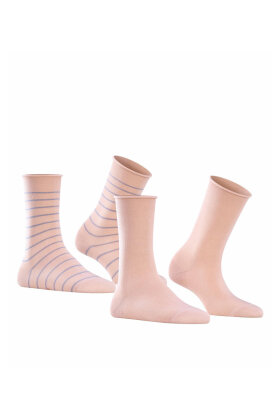 Falke - Happy Stripe - Ankelstrømper 2 pak - Rosa