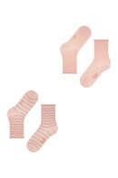 Falke - Happy Stripe - Ankelstrømper 2 pak - Rosa