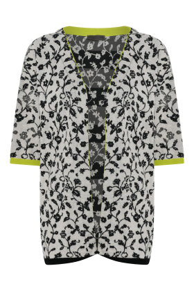 Lundgaard - Mønstret Strik Cardigan - Sort