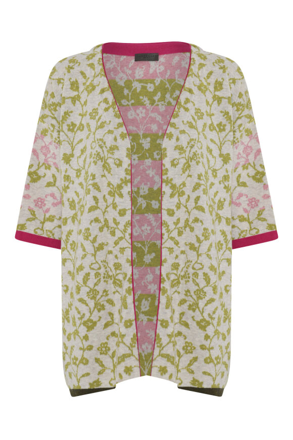 Lundgaard - Mønstret Strik Cardigan - Sand