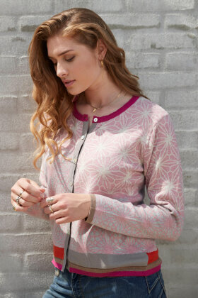 Lundgaard - Cardigan Friskfarvet Mønster - Rosa Lundgaard - Cardigan Friskfarvet Mønster - Rosa