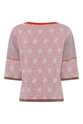 Lundgaard - Strikbluse - Friskfarvet Mønster - Rosa