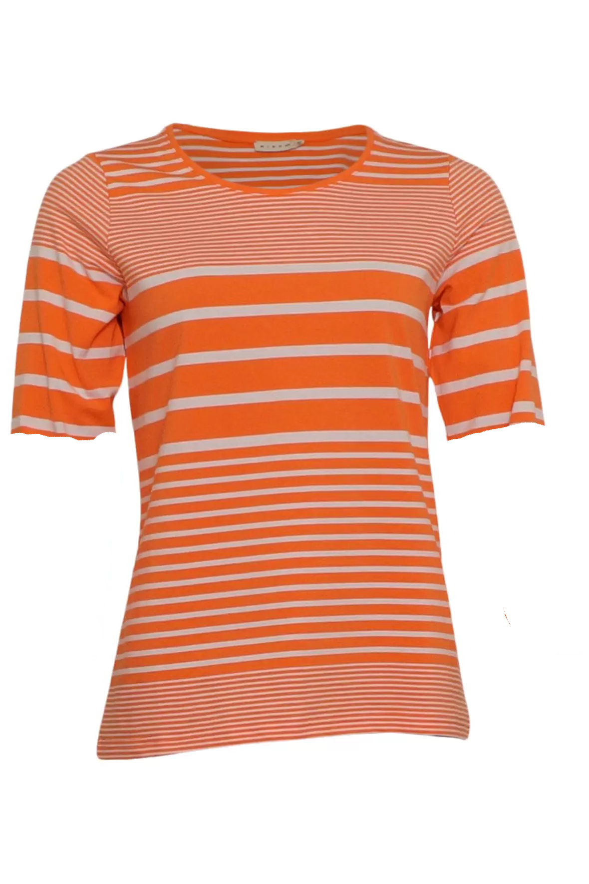t-shirt m blokstriber i fl styles & farver- kvinde - Hos Lohse