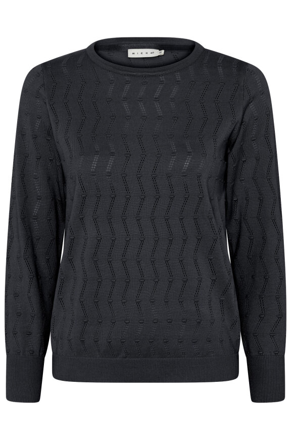 Micha - Pullover - Hulstrik - Mørkeblå