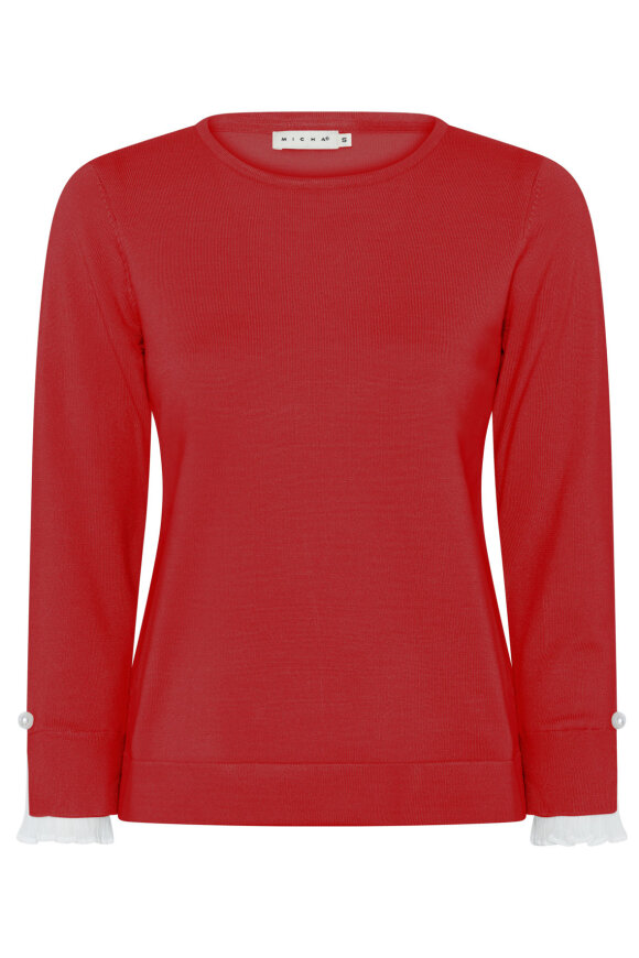 Micha - Pullover - Falsk Ærme - Rød