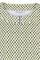 Micha - Mosaik Mønstret Viskose T-shirt - Lysegrøn