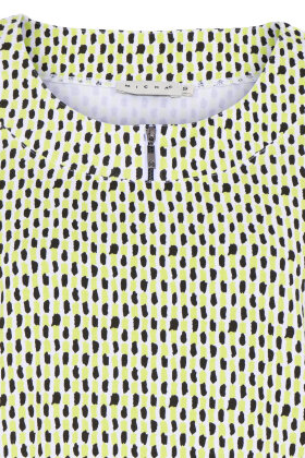 Micha - Mosaik Mønstret Viskose T-shirt - Lysegrøn