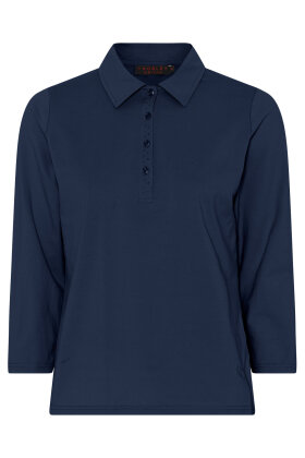 Micha - Louise Noble Basis T-shirt - Mørkeblå