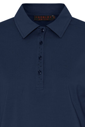 Micha - Louise Noble Basis T-shirt - Mørkeblå