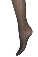 Hype the Detail - Cherry Fashion Tights 18D - Kirsebær Strømpebukser - Sort