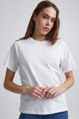 PULZ - PzBrit T-shirt - Øko Bomuld - Hvid