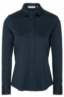 Eterna - Klassisk Jersey Skjorte - Fitted - Mørkeblå