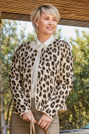 Brandtex - Kort Quilt Jakke - Leopard - Off White