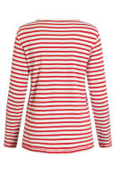B. Coastline - Stribet Casual Langærmet T-shirt - Rød