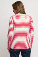 B. Coastline - Stribet Casual Langærmet T-shirt - Rød