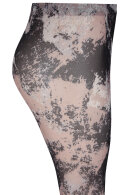 Zhenzi - Skin Mesh Leggings - Marmoreret - Sort