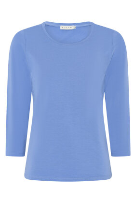 MICHA - Basis T-shirt Stræk - Medium Pasform Ærme - Blå