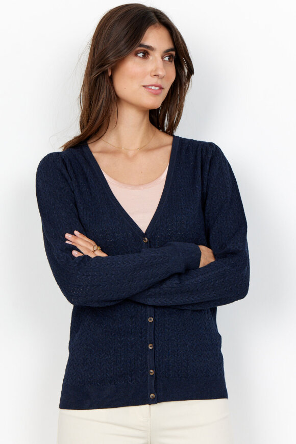 SoyaConcept - Sc-Dollie - Strikket Cardigan - Mørkeblå