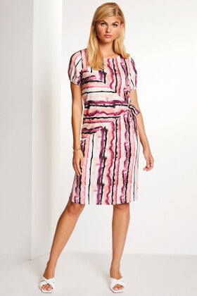 Micha - Batik Jersey Sommerkjole - Cerise