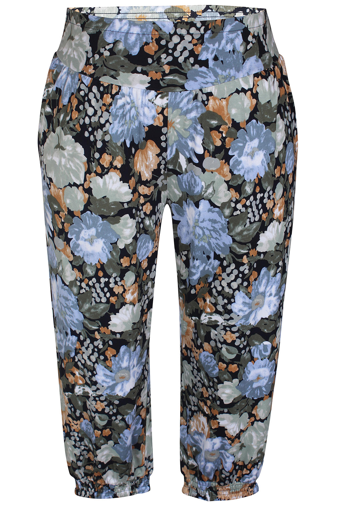 Karel jersey bukser med print til plus kvinder - Hos Lohse