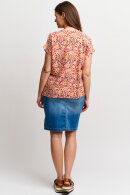 Brandtex - Skjorte Bluse - Blomstret Print - Orange