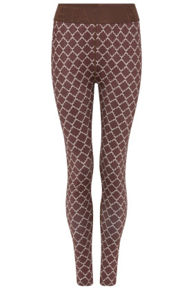 Hype the Detail - Lange Logo Leggings Print - Brune