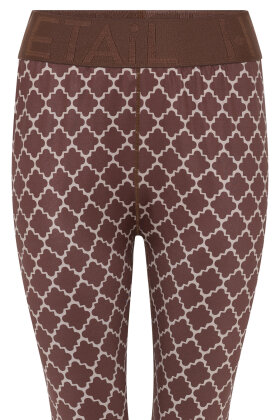 Hype the Detail - Lange Logo Leggings Print - Brune