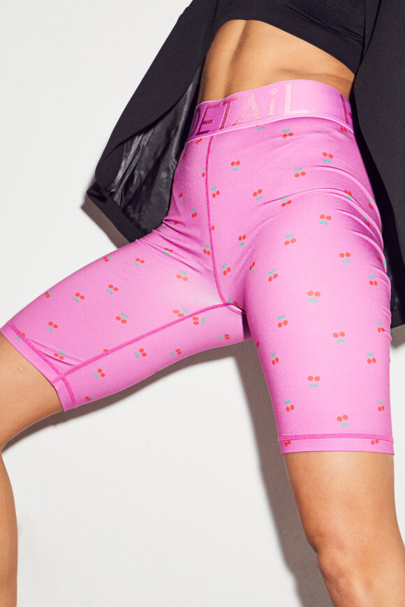 Korte Cherry Print Leggings Pink
