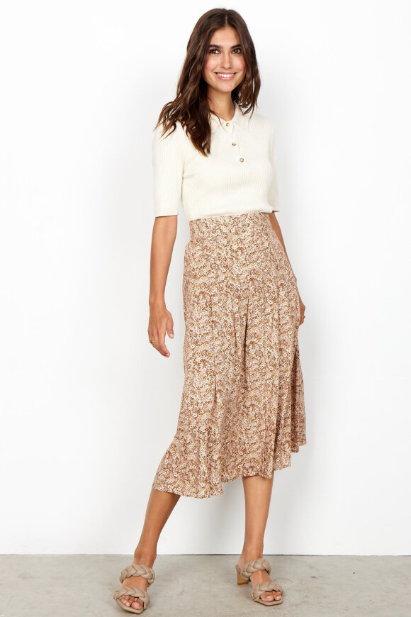 SoyaConcept - Sc-Donna 2 - Lang Print Nederdel - Rosa