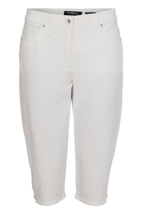 Robell - Anetta 05 Capri Shorts - Stretch Lommer - Hvid