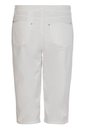 Robell - Anetta 05 Capri Shorts - Stretch Lommer - Hvid