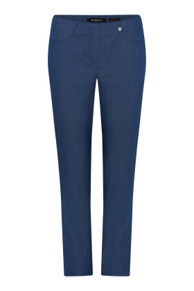 Robell - Bella 09 - Stumpebuks Shiny Farve - Slim Fit - Blå
