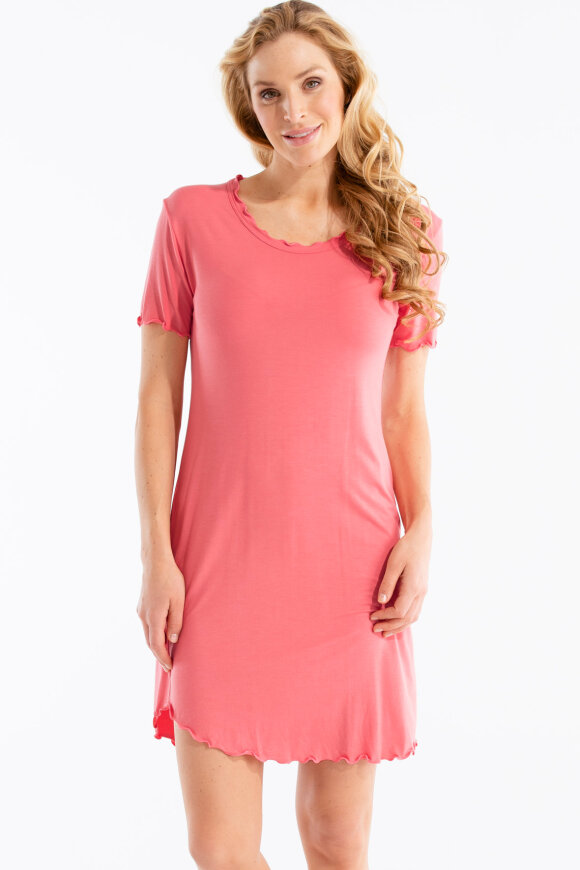 Damella - Bambus Flæse Natkjole - Pink/Rosa