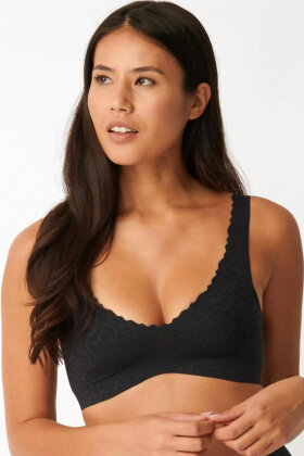 Sloggi - Zero Feel Lace Bralette - T-shirt Bh - Sort