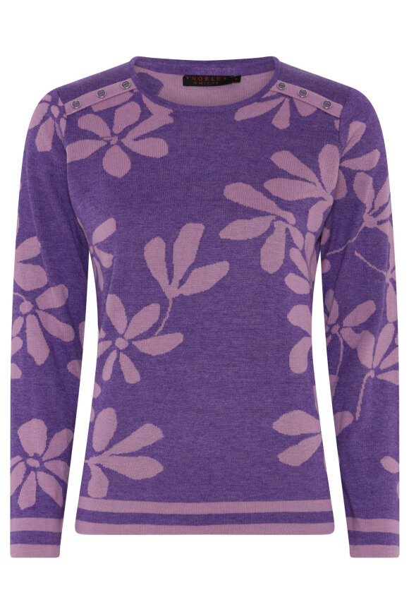 Micha - Maria Flora Strikbluse - Lilla 