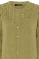 Micha - Feminin Cotton Knit - Smuk Strik Cardigan - Grøn