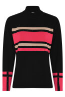 Micha - Basic Viscose Stripe Knit - Strikbluse - Pink