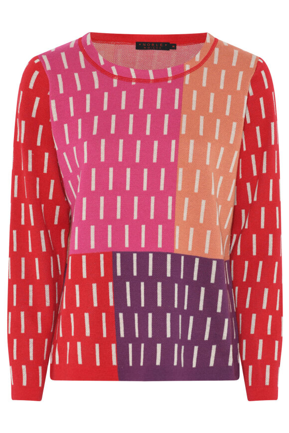 Micha - Marla Bomulds Strikbluse - Rød