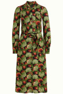 King Louie - Laila Dress The Fuzz - Skjortekjole - Mørkegrøn